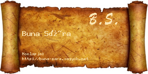 Buna Sára névjegykártya