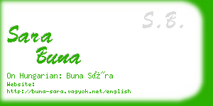 sara buna business card